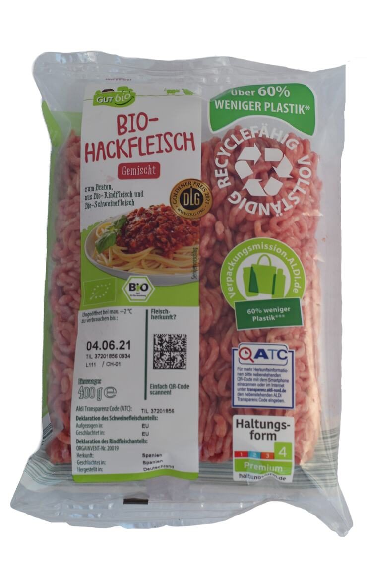 Hackfleisch Flowpack